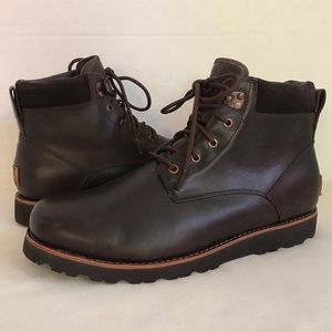 UGG AUSTRALIA Men's SETON TL Brown waterproof leather winter Boots New